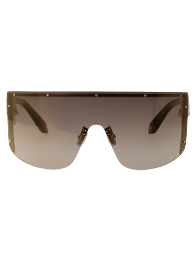 Shop Roberto Cavalli Src015m Sunglasses In 300g Gold