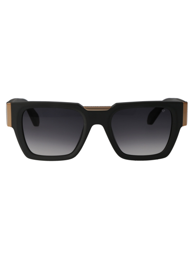Shop Philipp Plein Spp095m Sunglasses In 0l46 Grigio Opaco