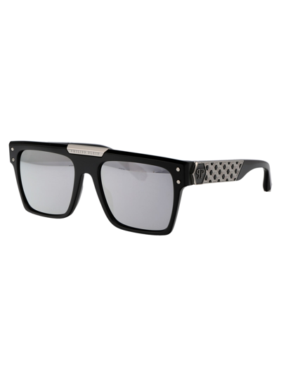 Philipp Plein Spp080 Sunglasses In 700w Black