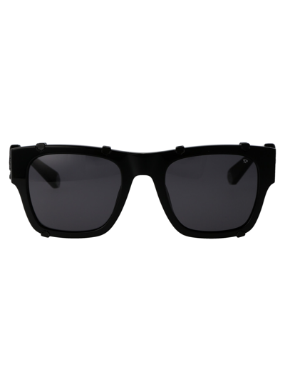 Shop Philipp Plein Spp042v Sunglasses In 700v Black