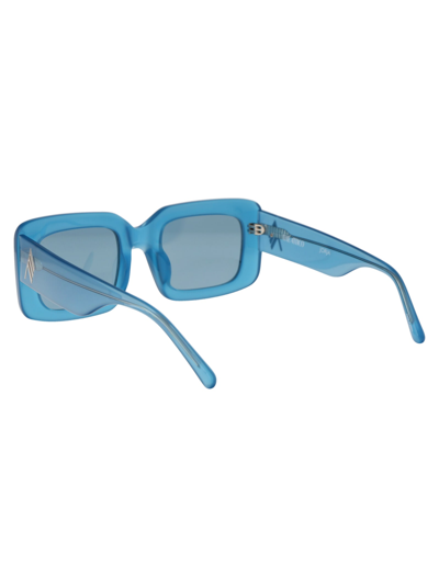 Shop Attico Jorja Sunglasses In 05 Torquoise Silver Torquoise