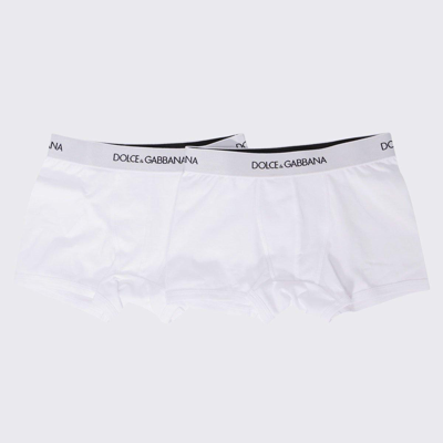 Shop Dolce & Gabbana 2 Pack Logo Waistband Boxers In White