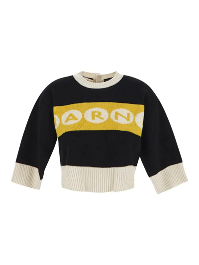 Shop Marni Cropped Knit In Black