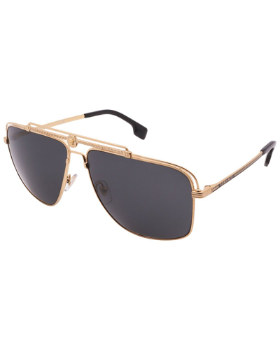 Shop Versace Men's Ve2242 61mm Sunglasses In Gold