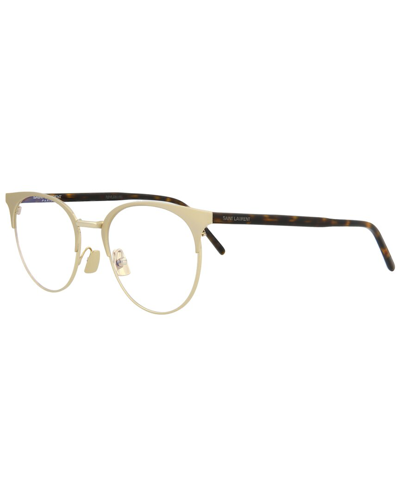 Shop Saint Laurent Men's Sl223 52mm Optical Frames In Gold