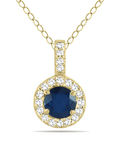 Shop Gem Spark 14k 0.55 Ct. Tw. Diamond & Sapphire Necklace