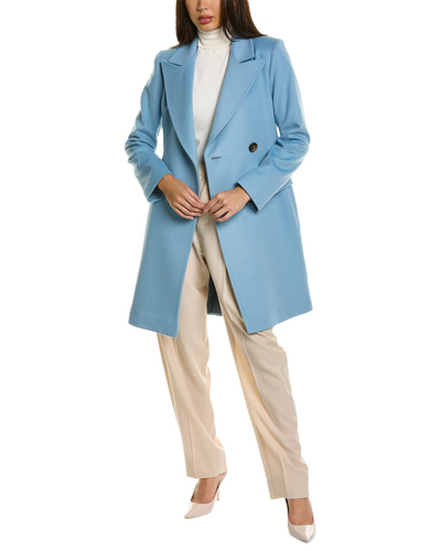 Shop Fleurette Wool Coat In Blue