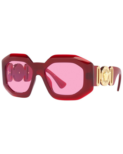 Shop Versace Women's 56mm Sunglasses In Red