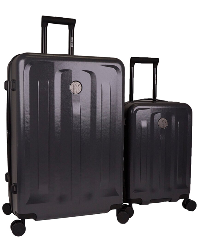 Shop Roberto Cavalli Classic Molded Luggage Set In Black