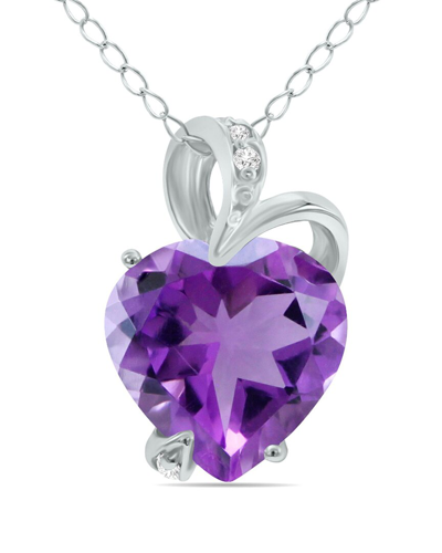 Shop Gem Spark 14k 3.53 Ct. Tw. Diamond & Amethyst Necklace
