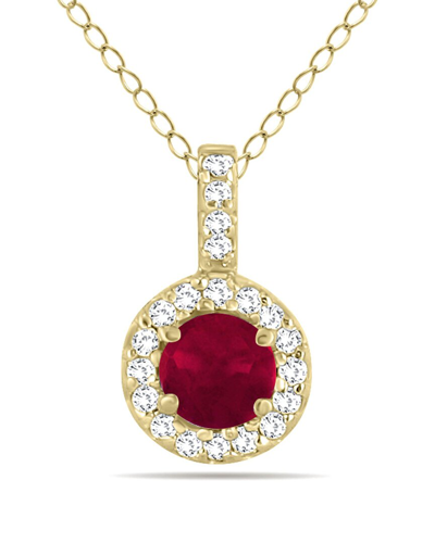 Shop Gem Spark 14k 0.55 Ct. Tw. Diamond & Ruby Necklace