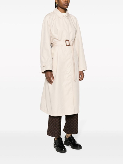 Shop Gucci Cotton Gabardine Trench Coat In White