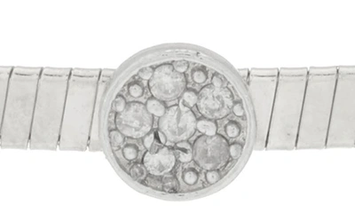 Meshmerise Diamond Bangle Bracelet In White