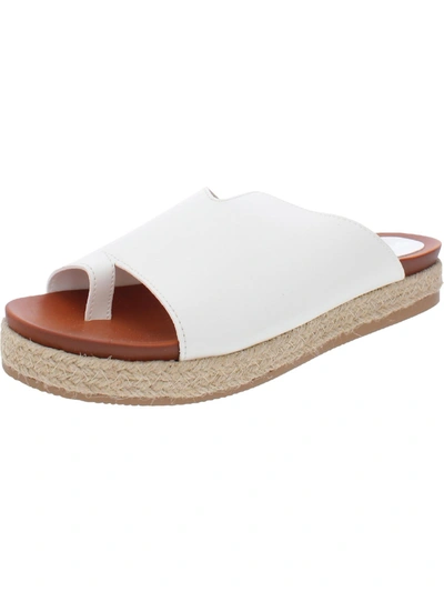 Shop Patrizia By Spring Step Toeloop Womens Slide Slip On Flatform Sandals In White