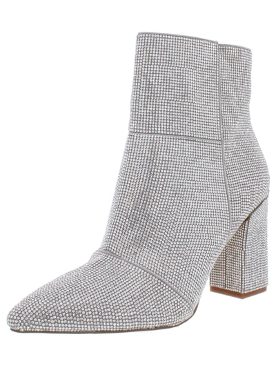 Shop Madden Girl Flex Womens Block Heel Pointed Toe Ankle Boots In Grey
