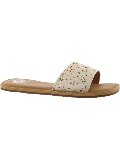 Shop Yellowbox Dariah Womens Leather Slip On Slide Sandals In Multi