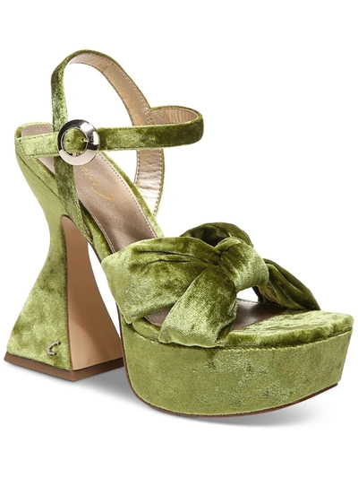 Shop Circus By Sam Edelman Audrea Womens Ankle Strap Platform Sandals In Green