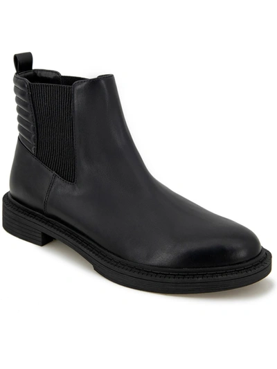Kenneth Cole Reaction Walker Womens Ankle Round Toe Chelsea Boots In Black