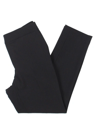Shop Calvin Klein Womens Flat Front Slim Leg Cropped Pants In Black