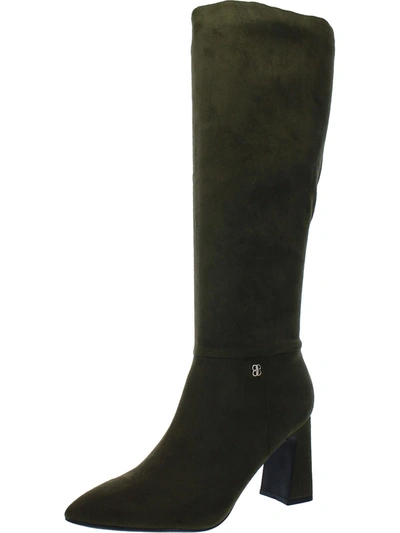 Shop Bandolino Kyla2 Womens Faux Suede Pointed Toe Knee-high Boots In Green