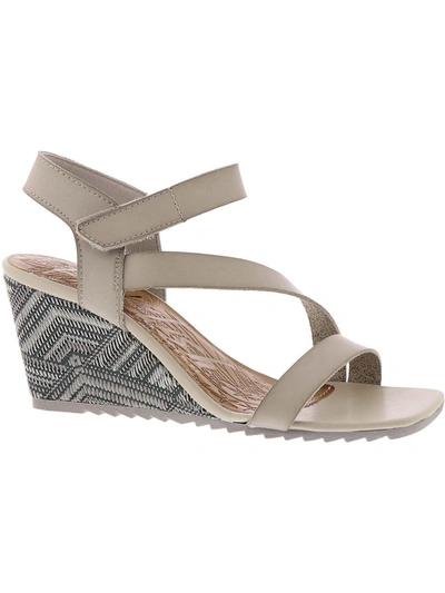 Shop Blowfish Orchid Womens Faux Leather Open Toe Wedge Sandals In Multi