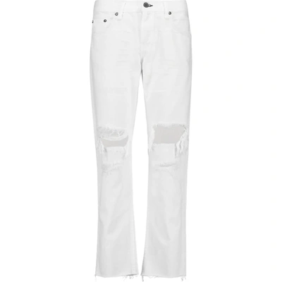 Shop Rag & Bone X Boyfriend Distressed Jeans In White