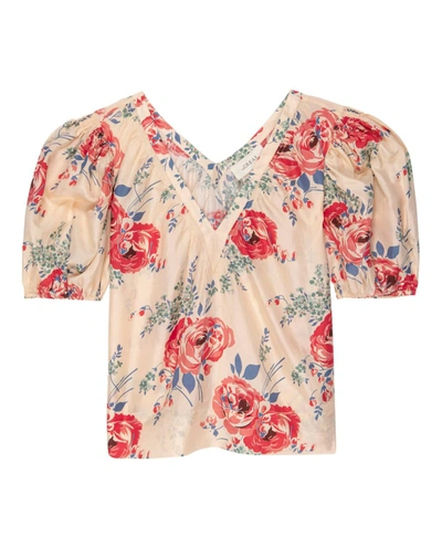 Shop The Great The Bungalow Top In Echo Rose Print In Multi