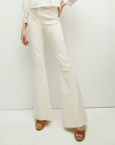Shop Veronica Beard Sheridan Bell-bottom Jean In Ecru In White
