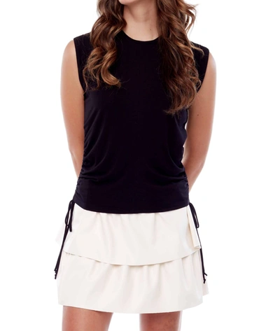 Shop Iltm Madison Ivy Drawstring Sleeveless Top In Black