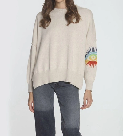 Shop Label+thread Karma Sweatshirt In Sand Evil Eye In Multi