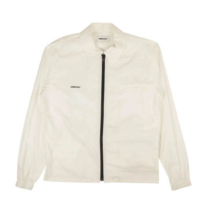 Shop Ambush White Zip Pocket Shirt Jacket