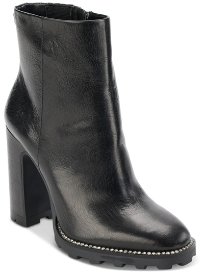 Shop Karl Lagerfeld Peppy Womens Embellished Ankle Boots In Black