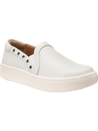 Shop Sun + Stone Emelyy Womens Faux Leather Lifestyle Slip-on Sneakers In White