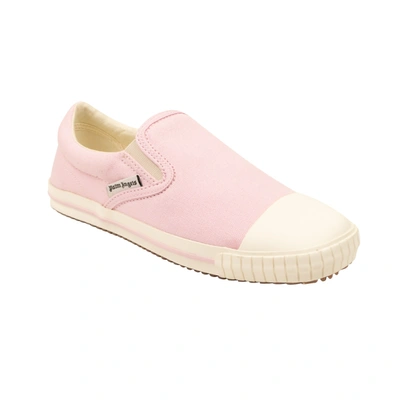 Shop Palm Angels Pink Vulcanized Square Slip On Canvas Sneakers