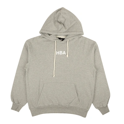 Shop Hood By Air Grey Melange Logo Hoodie
