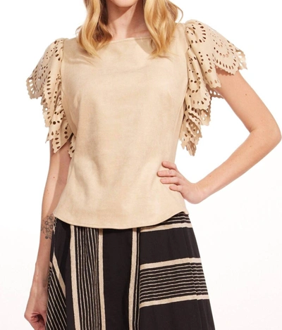 Shop Eva Franco Bonnie Top In Andalusia In Beige