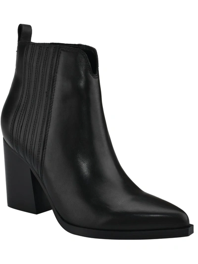 Shop Marc Fisher Maree Womens Suede Stretch Ankle Boots In Black