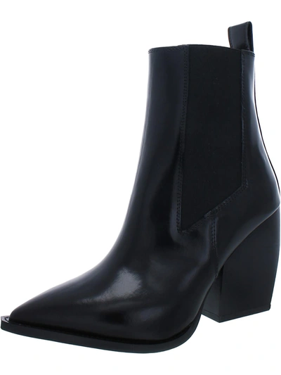 Shop Allsaints Ria Womens Heeled Pointed Toe Mid-calf Boots In Black