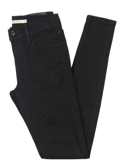 Shop Levi's Womens Slimming Mid Rise Colored Skinny Jeans In Black