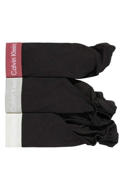 Shop Calvin Klein 3-pack Stretch Cotton Briefs In Black Multi