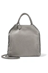 Stella Mccartney The Falabella Tiny Faux Brushed-leather Shoulder Bag In Grey