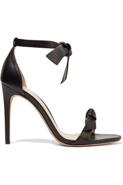 Shop Alexandre Birman Clarita Bow-embellished Leather Sandals In Black
