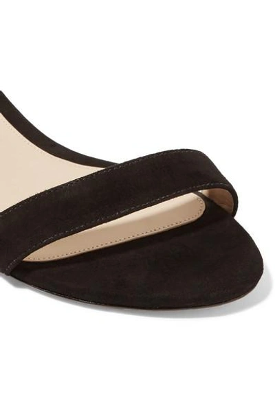 Shop Alexandre Birman Atena Bow-embellished Suede Wedge Sandals