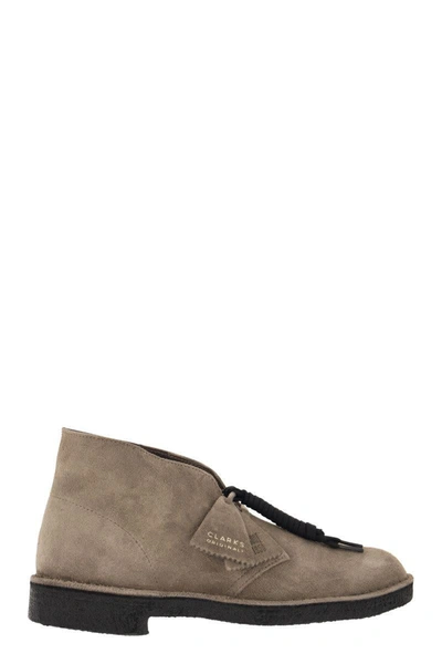 Shop Clarks Desert Boot - Lace-up Boot In Grey