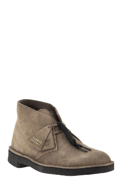 Shop Clarks Desert Boot - Lace-up Boot In Grey