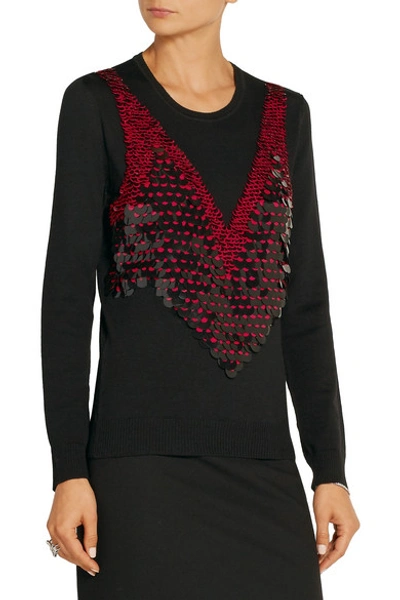 Shop Altuzarra Powell Embellished Merino Wool Sweater