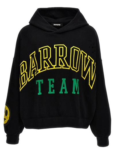 Shop Barrow Logo Hoodie In Black