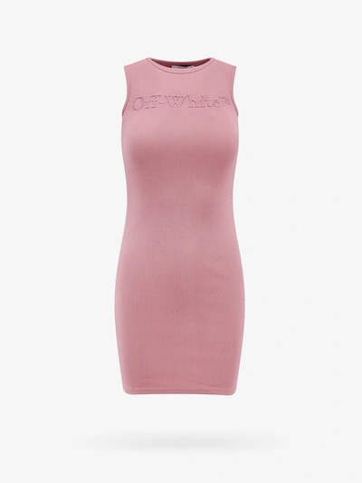 Shop Off-white Dress In Pink
