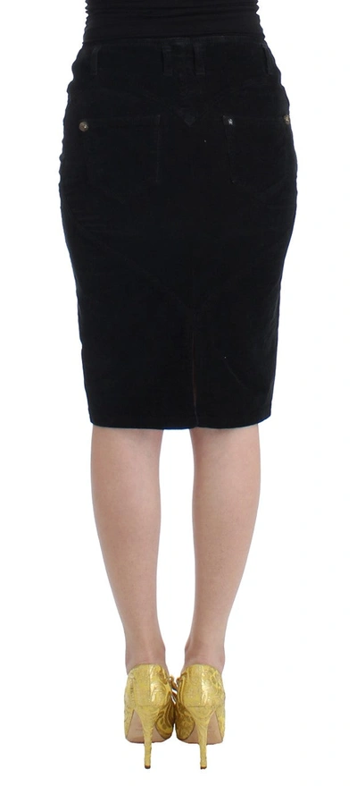 Shop Cavalli Elegant Black Pencil Skirt For Sophisticated Women's Style