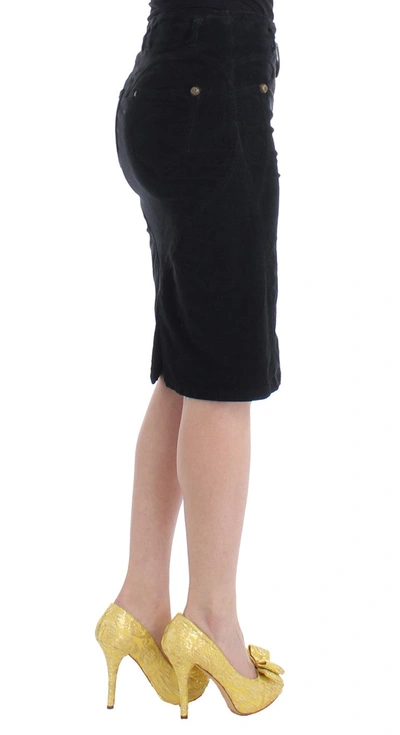 Shop Cavalli Elegant Black Pencil Skirt For Sophisticated Women's Style